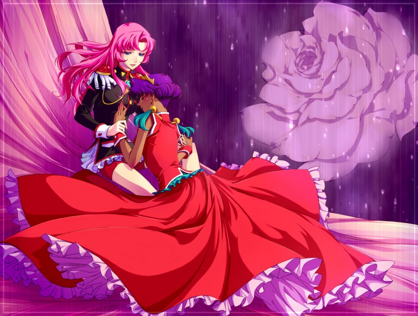 tenjou utena and himemiya anthy (shoujo kakumei utena) drawn by hato_(hato_popopo)