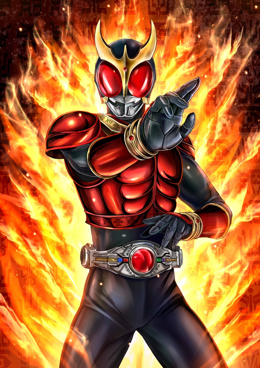 kamen rider kuuga (kamen rider and 1 more) drawn by masukudo_(hamamoto_hikaru)