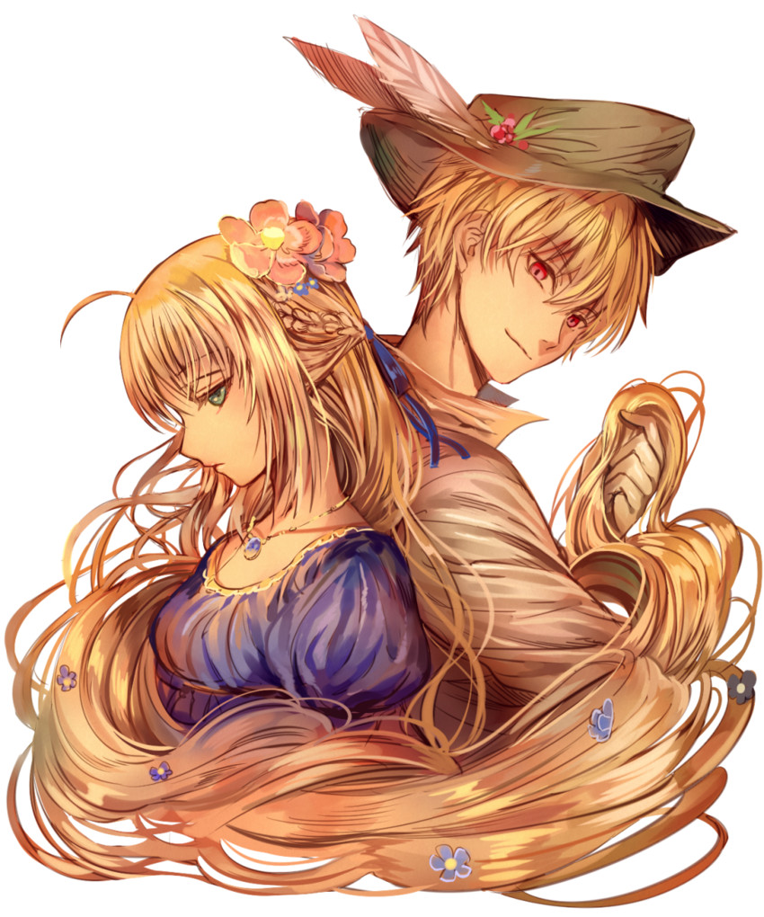 artoria pendragon, saber, and gilgamesh (fate and 1 more) drawn by ells
