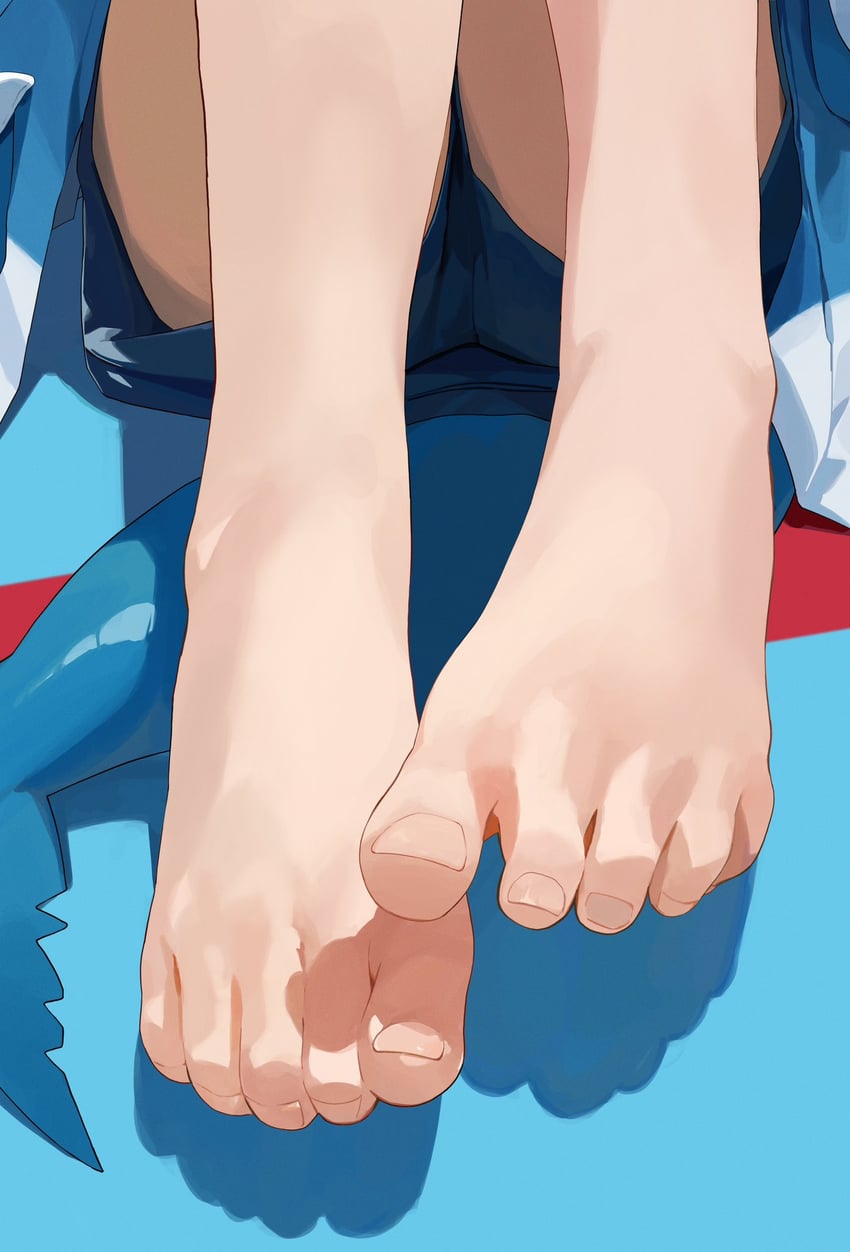 gawr gura (hololive and 1 more) drawn by ushiwaka