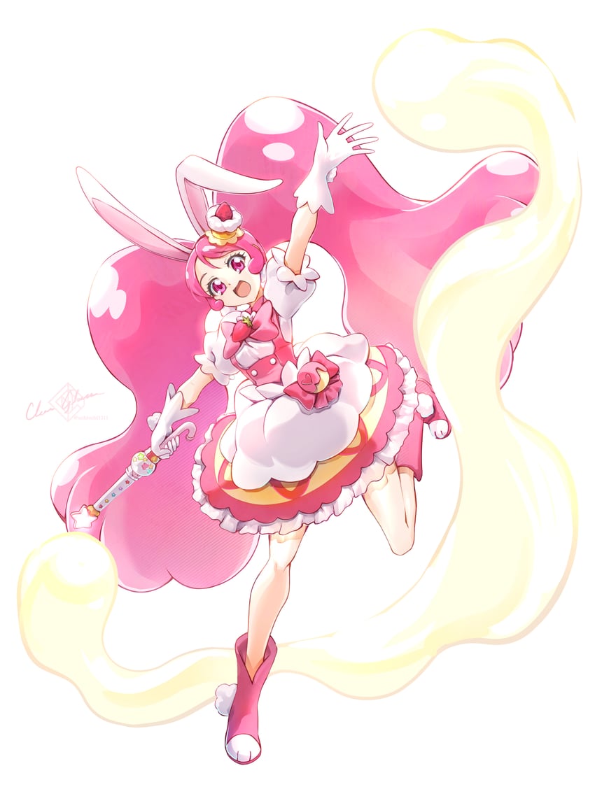 usami ichika and cure whip (precure and 1 more) drawn by clear_glass_(mildmild1311)