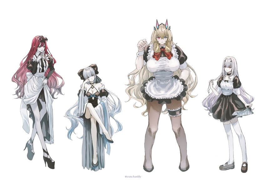 baobhan sith, morgan le fay, melusine, and barghest (fate and 1 more) drawn by eunchanlily