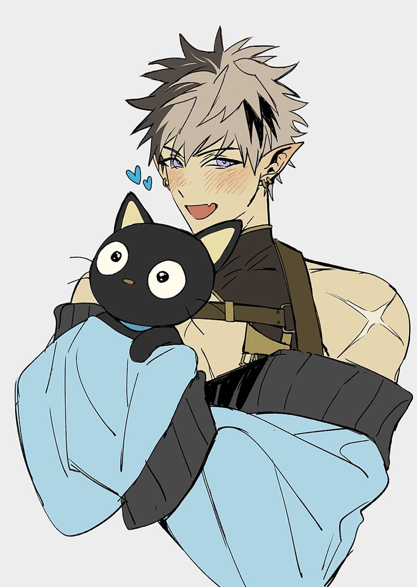 crimzon ruze and chococat (sanrio and 2 more) drawn by d0gpeace