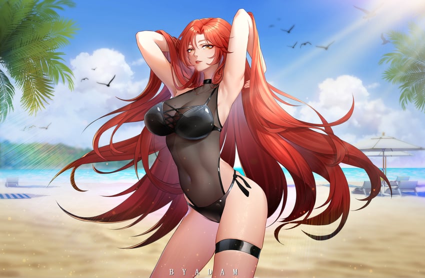 murata himeko (honkai and 1 more) drawn by byadam