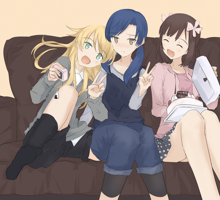 hoshii miki, kisaragi chihaya, and amami haruka (idolmaster) drawn by fukami_p5