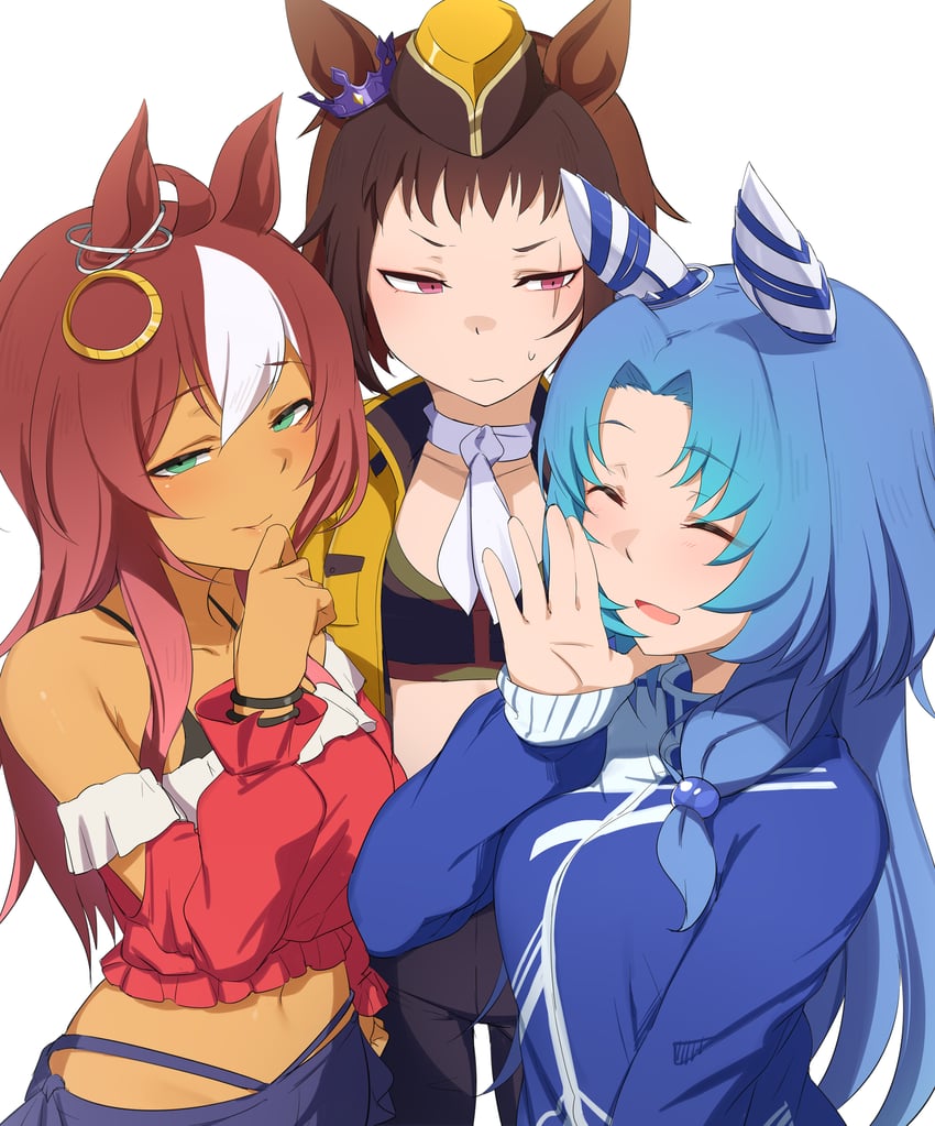 godolphin barb, byerley turk, and darley arabian (umamusume) drawn by abmayo