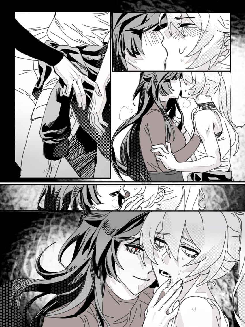 kiana kaslana and raiden mei (honkai and 1 more) drawn by alue_hai