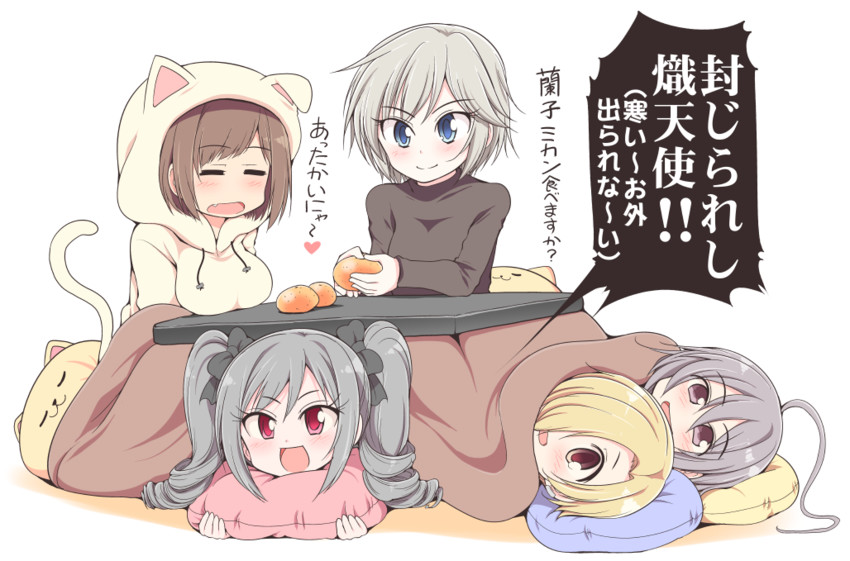 shirasaka koume, kanzaki ranko, anastasia, maekawa miku, and hoshi syoko (idolmaster and 1 more) drawn by serebi_ryousangata