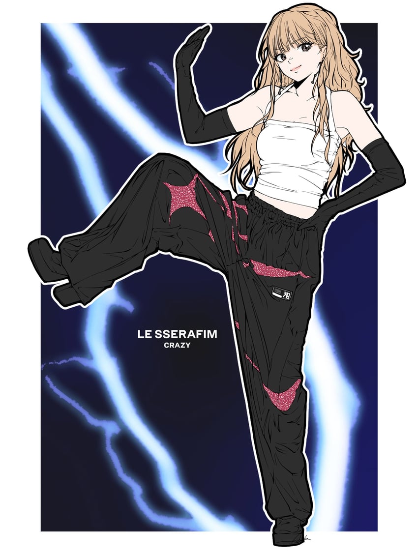 miyawaki sakura (real life and 1 more) drawn by bambi_surprise