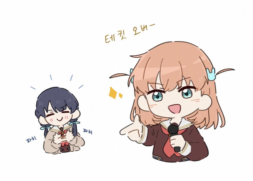 hinoshita kaho and murano sayaka (love live! and 1 more) drawn by zueka27