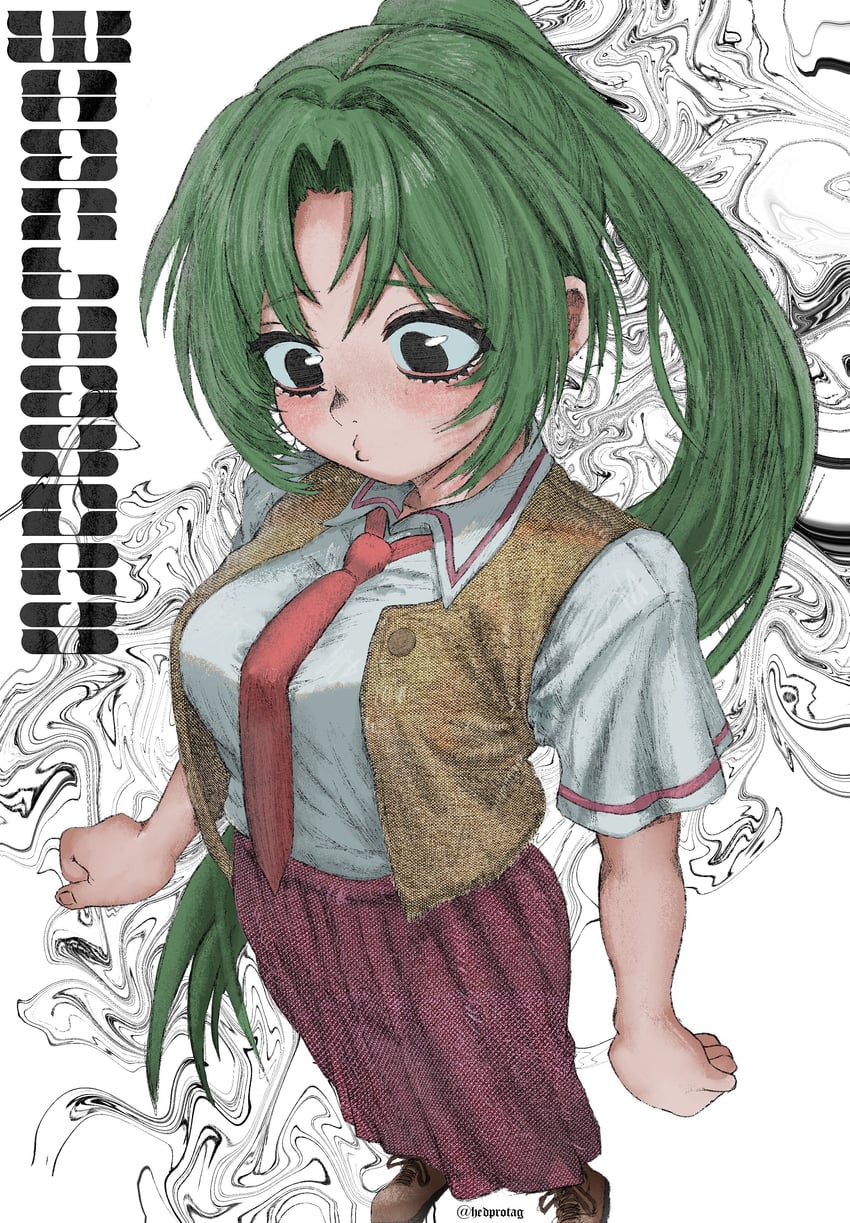 sonozaki mion (higurashi no naku koro ni) drawn by hedprotag