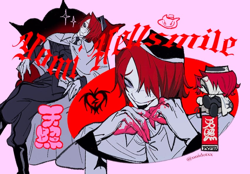 yomi hellsmile (master detective archives: rain code) drawn by nme_(nmedotxx)