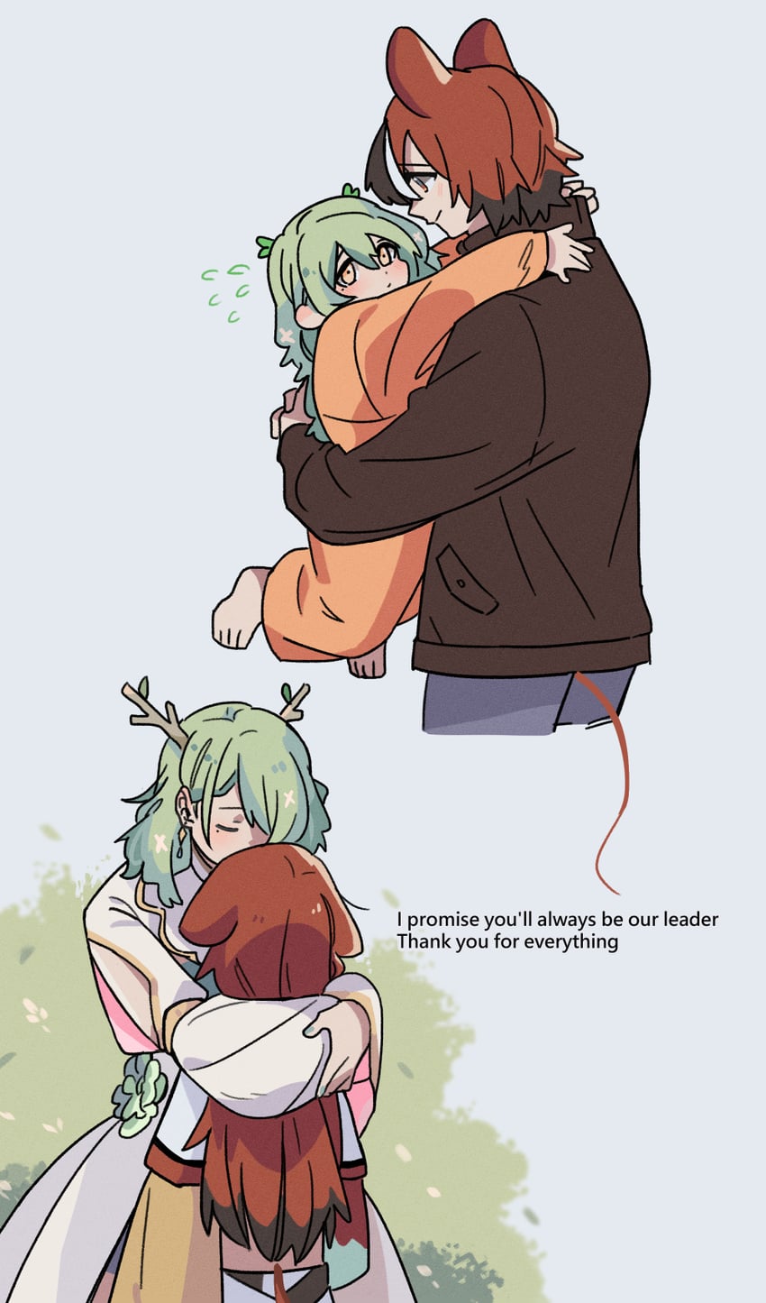 hakos baelz and ceres fauna (hololive and 1 more) drawn by fongban_illust