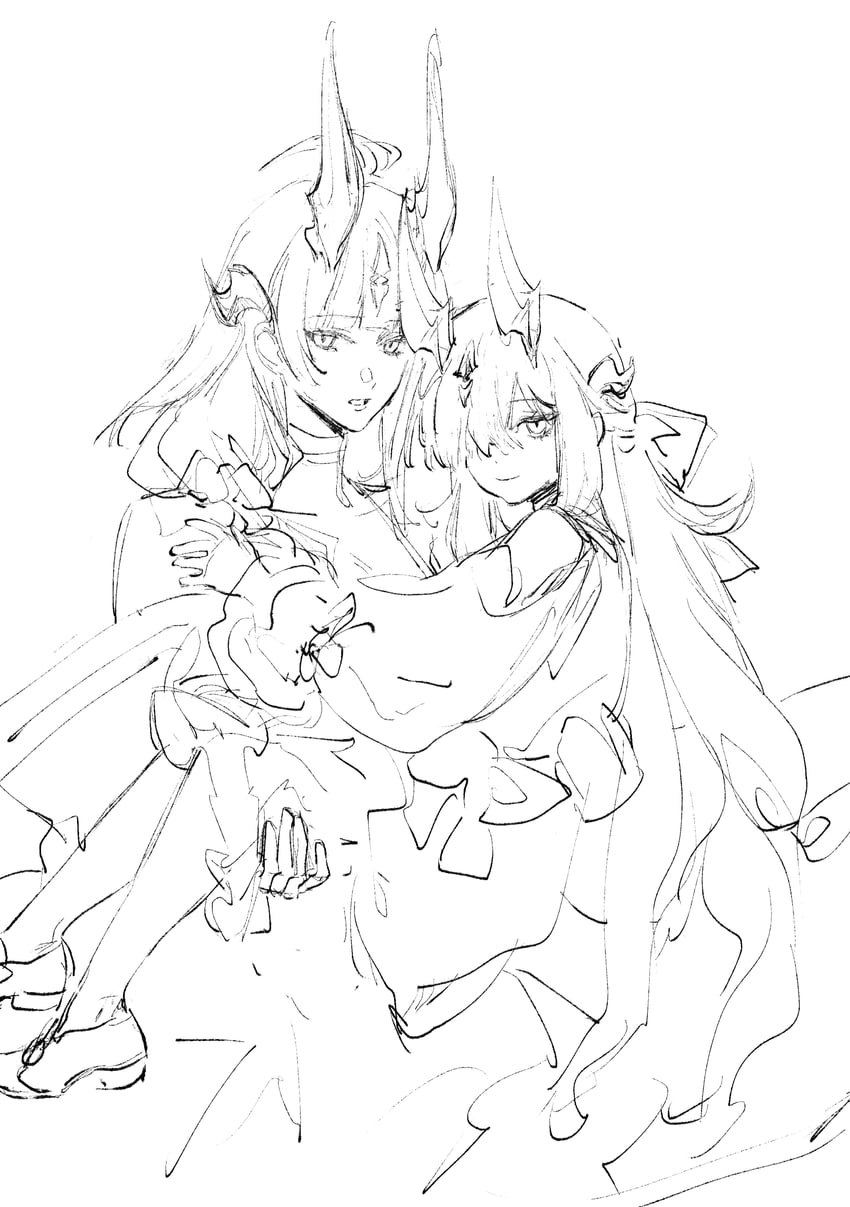 reed, reed the flame shadow, and necrass (arknights) drawn by huangjin_shizi