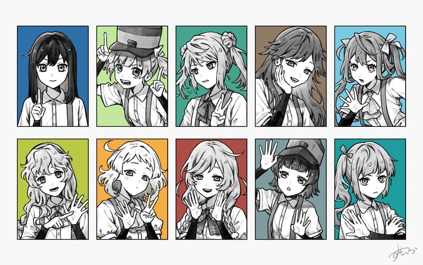 asashio, kasumi, michishio, arashio, asagumo, and 5 more (kantai collection) drawn by sumoffu