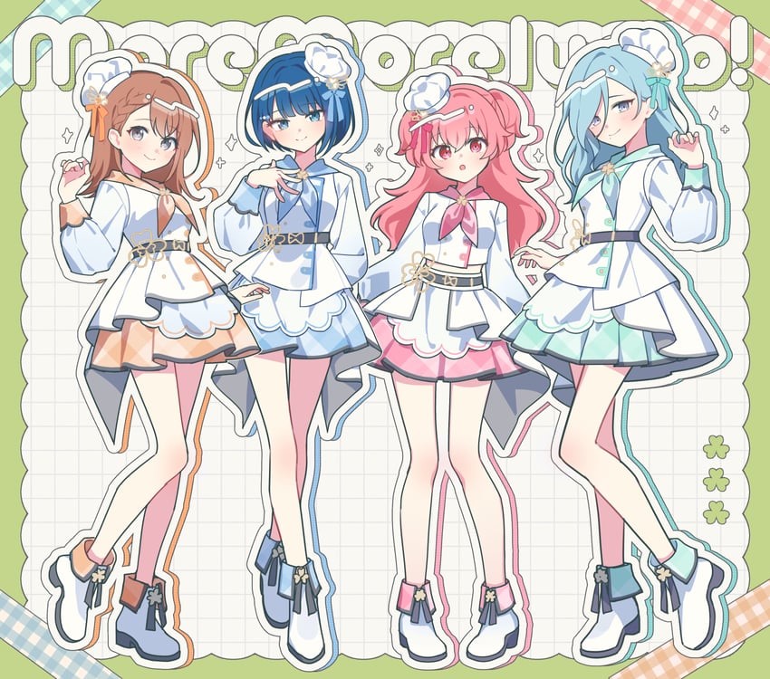 hanasato minori, kiritani haruka, momoi airi, and hinomori shizuku (project sekai) drawn by waka_(wk4444)