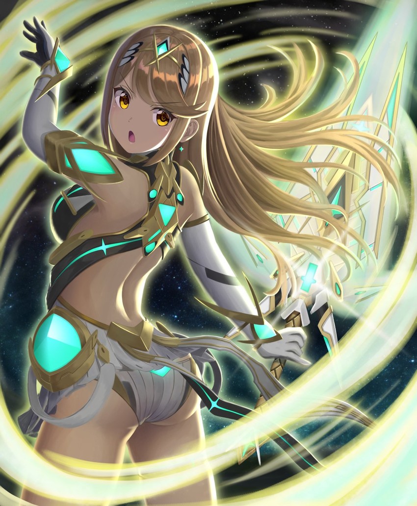 mythra (xenoblade chronicles and 1 more) drawn by nemunemu_semi