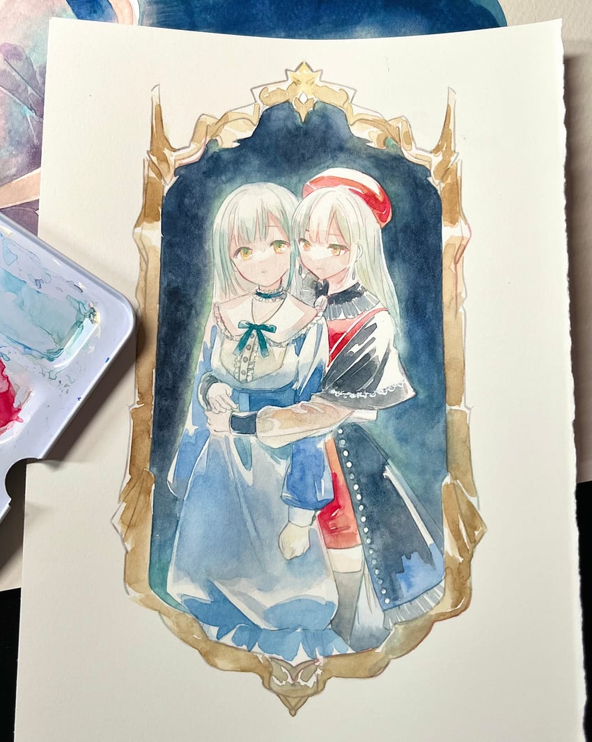 wakaba mutsumi and mortis (bang dream! and 1 more) drawn by popipopopo0000