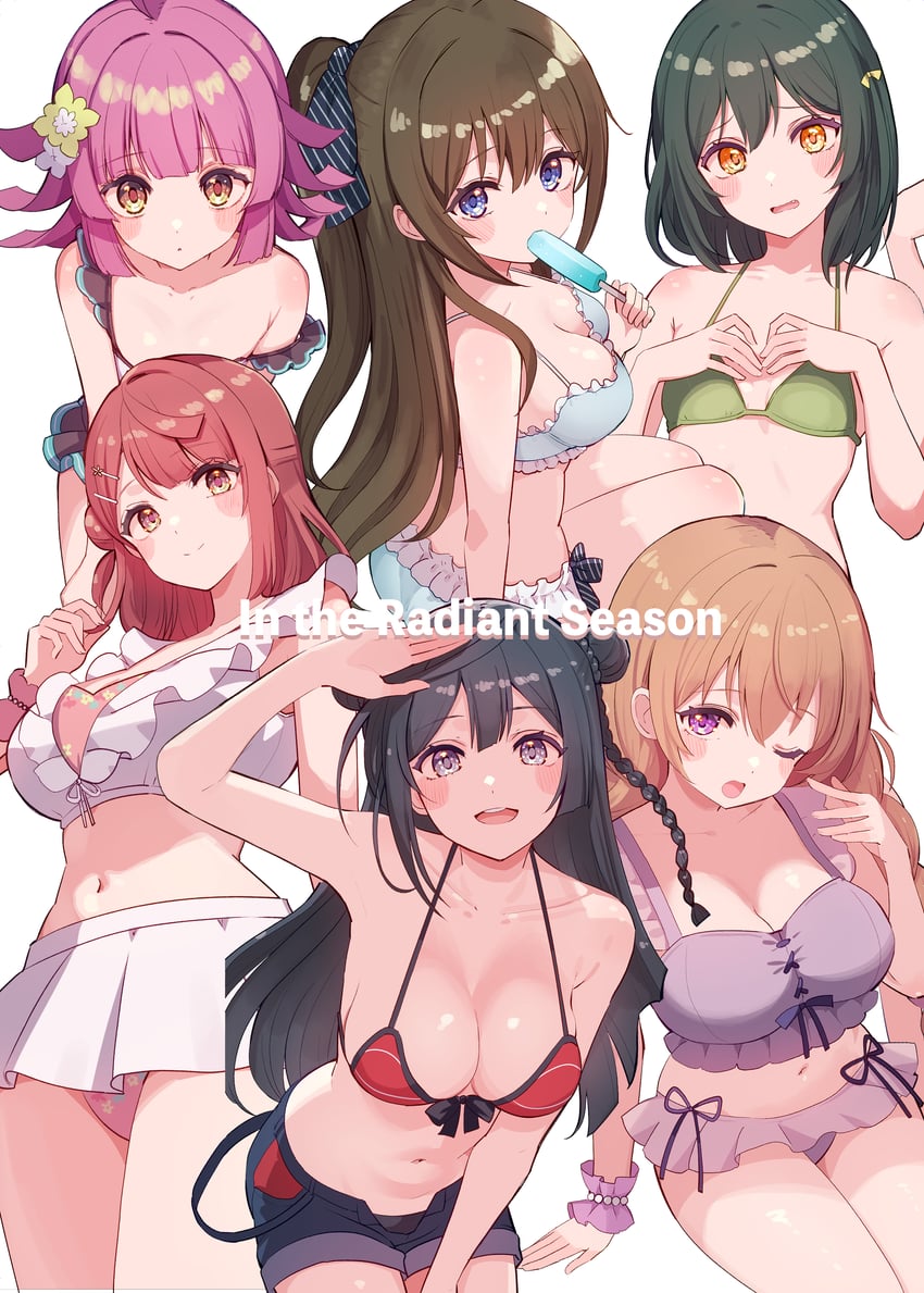yuki setsuna, uehara ayumu, osaka shizuku, tennoji rina, konoe kanata, and 1 more (love live! and 2 more) drawn by cream_(nipakupa)