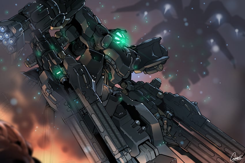 allmind, sol 644, and sea spider (armored core and 1 more) drawn by cosmo-5