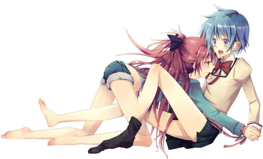 miki sayaka and sakura kyoko (mahou shoujo madoka magica) drawn by uta-i
