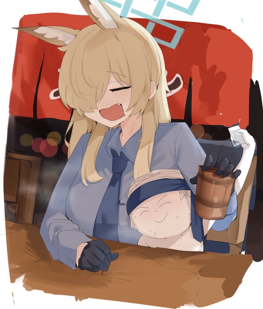 sensei, doodle sensei, and kanna (blue archive) drawn by gurenola