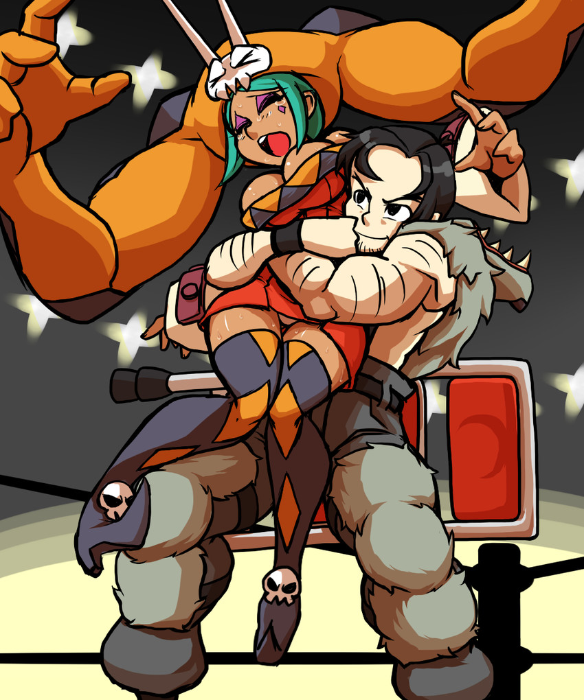 cerebella, vice-versa, beowulf, and the hurting (skullgirls) drawn by sakasa_gurasan