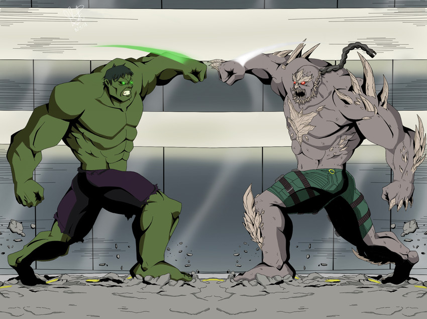 hulk and doomsday (marvel and 2 more) drawn by henil031
