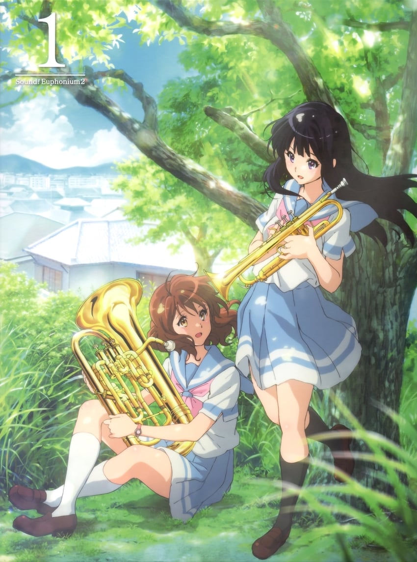 oumae kumiko and kousaka reina (hibike! euphonium) drawn by ikeda_shouko