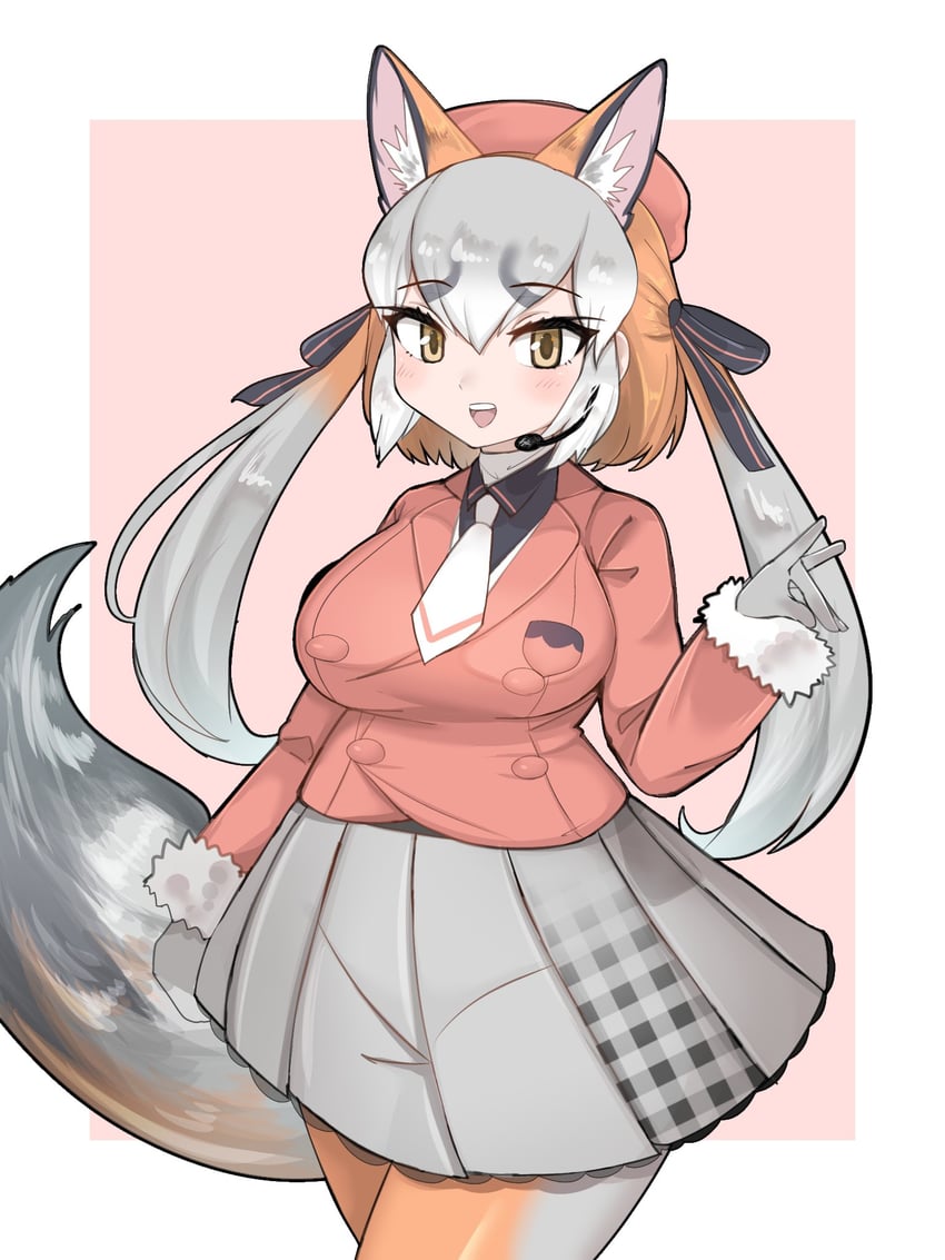 island fox (kemono friends and 1 more) drawn by aramaru