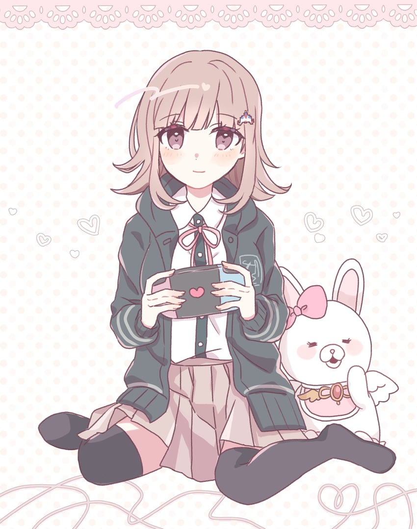 nanami chiaki and monomi (danganronpa and 1 more) drawn by hana_no_yo