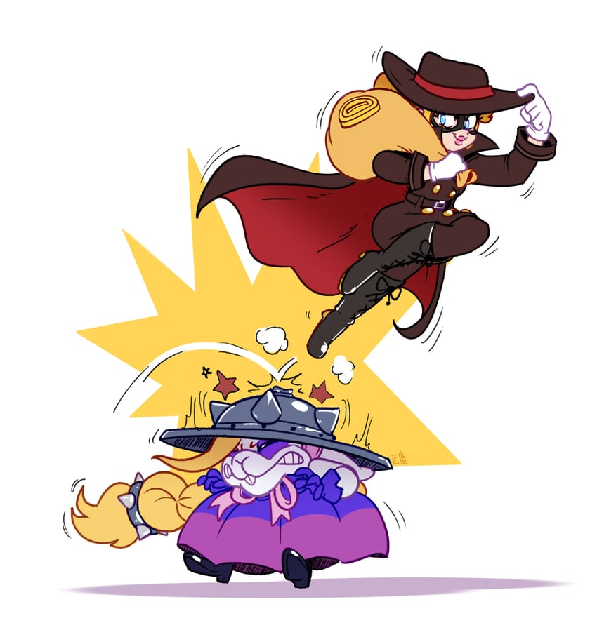 princess peach, hariet, and dashing thief peach (mario and 2 more) drawn by francois.l