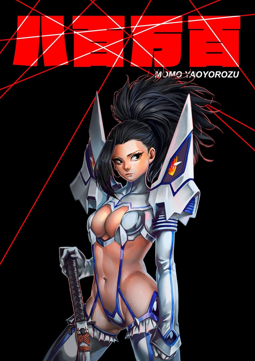 kiryuuin satsuki, junketsu, and yaoyorozu momo (boku no hero academia and 1 more) drawn by archiri_usagi and saint_morrigan