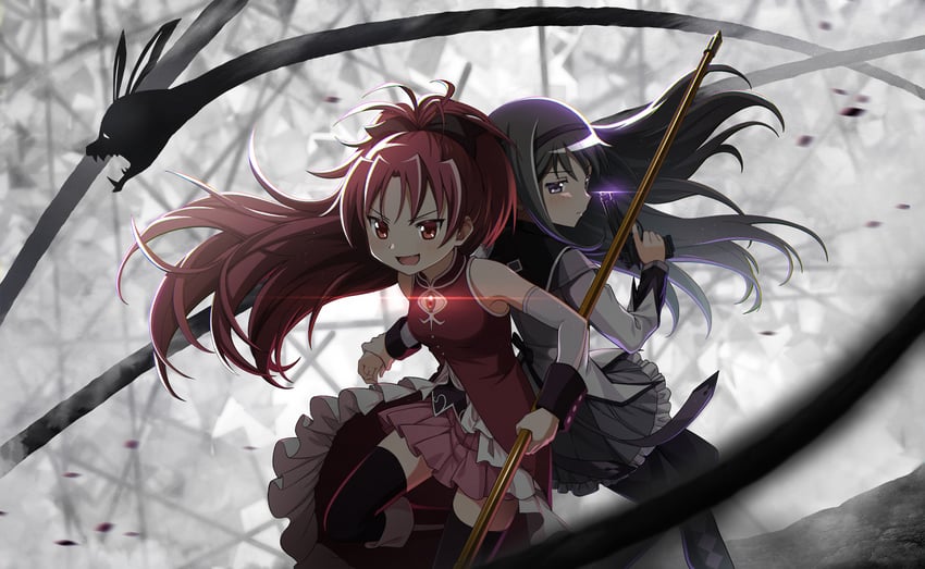 akemi homura, sakura kyoko, and sebastians (mahou shoujo madoka magica and 1 more)