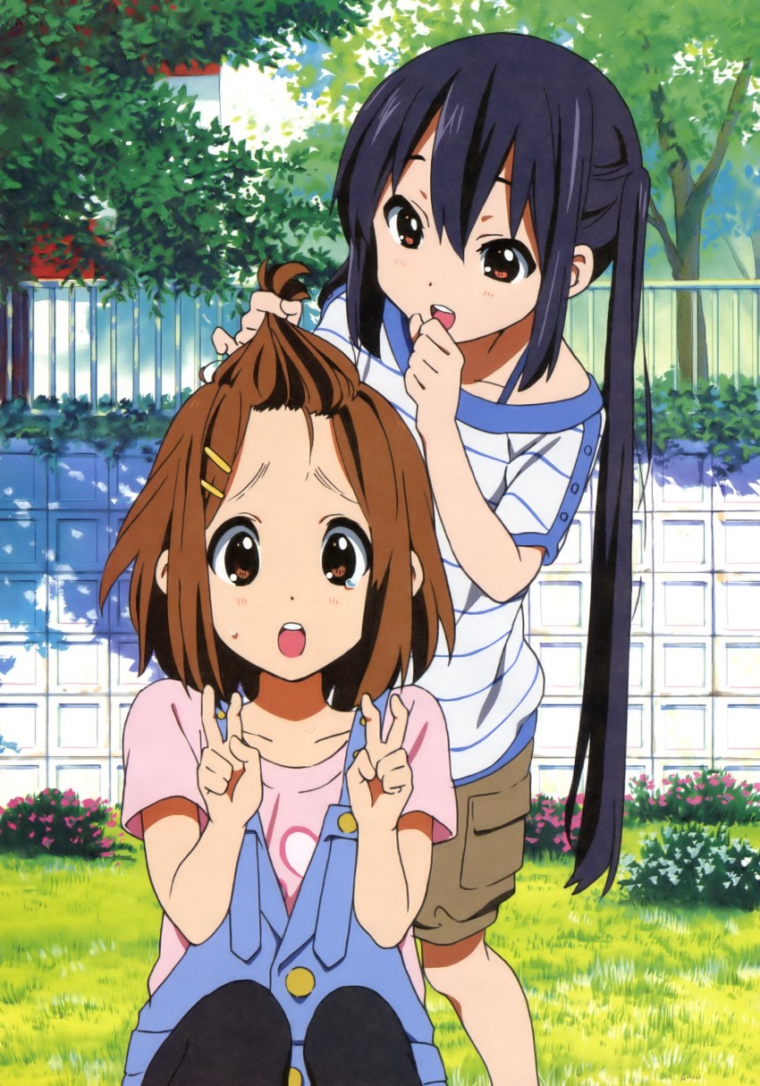 nakano azusa and hirasawa yui (k-on!) drawn by horiguchi_yukiko