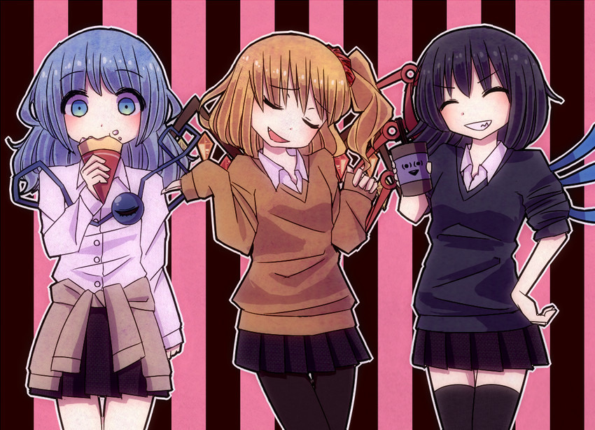 flandre scarlet, komeiji koishi, and houjuu nue (touhou) drawn by ukishika