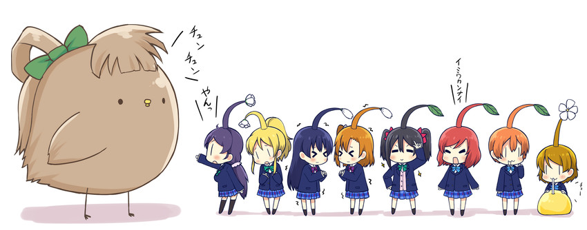 nishikino maki, tojo nozomi, sonoda umi, yazawa nico, ayase eli, and 4 more (love live! and 2 more) drawn by kurono_nekomaru