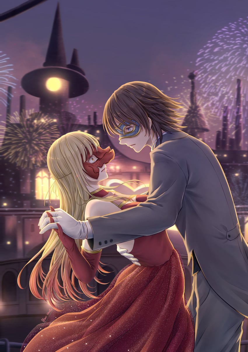 caim and angel (drag-on dragoon and 1 more) drawn by saki814