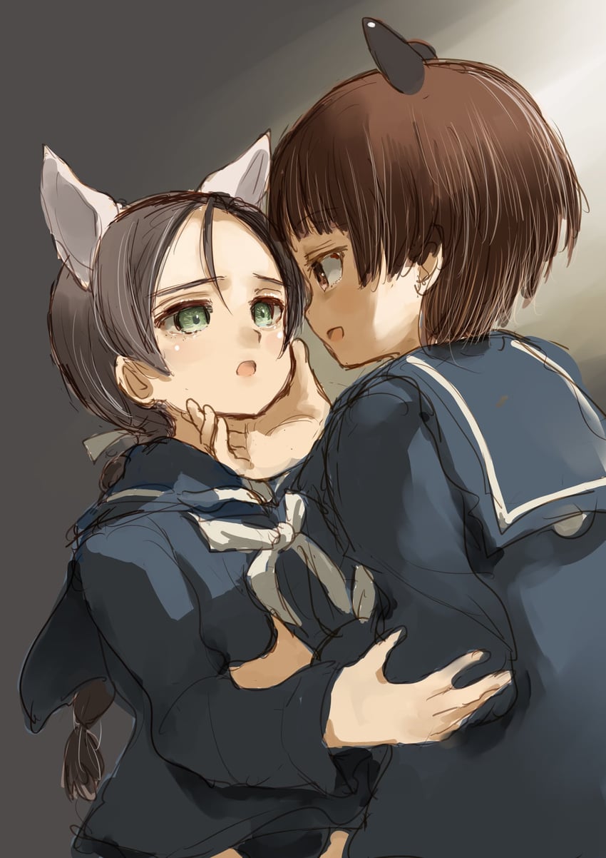 sakomizu haruka and misumi miya (world witches series and 2 more) drawn by murayama_kei