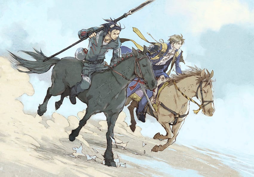 heshikiri hasebe and nihongou (touken ranbu) drawn by hitaki_(tempo)