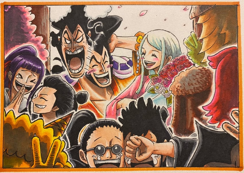 kikunojo, kouzuki oden, izou, kinemon, denjirou, and 6 more (one piece) drawn by daichan_op