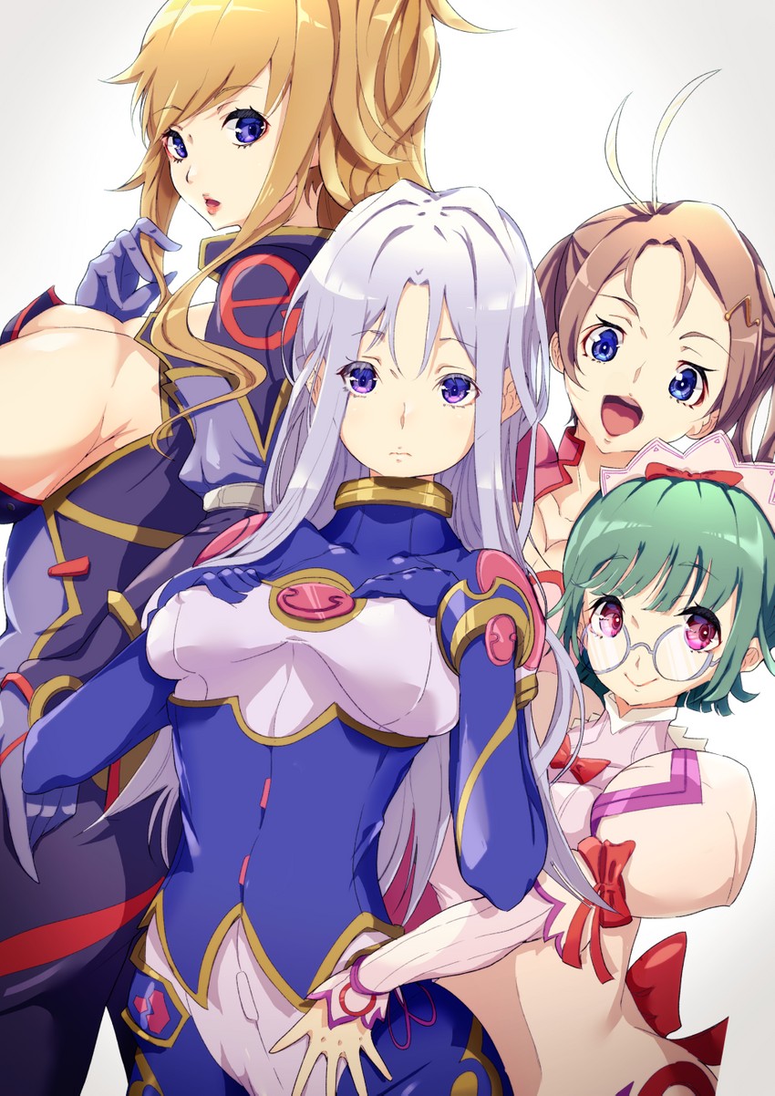 tachibana mizuki, leele, gusuku luna, and eina (choujuushin gravion) drawn by sakusakusakurai