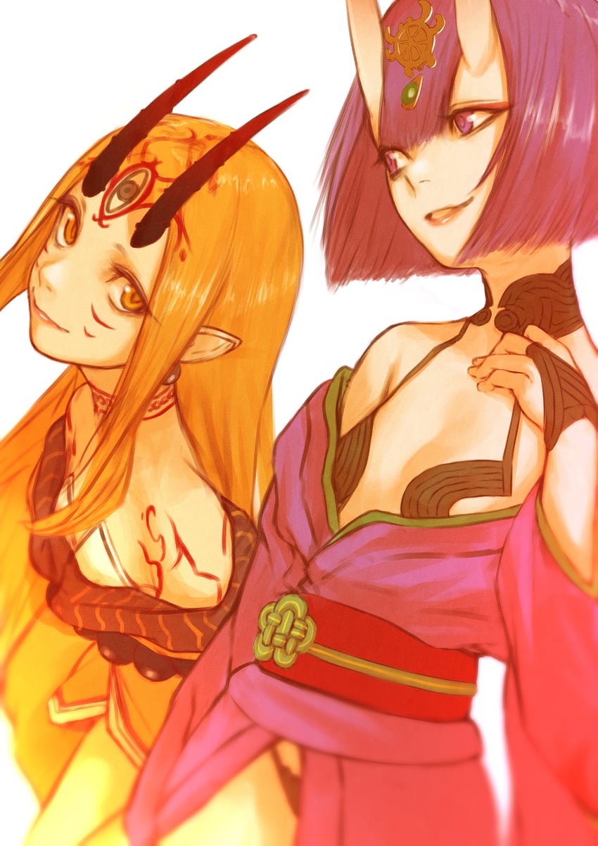 shuten douji and ibaraki douji (fate and 1 more) drawn by ymzzil