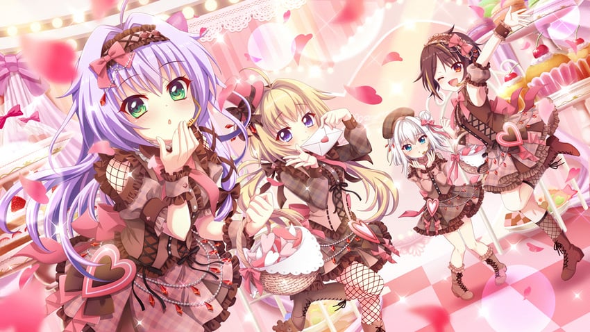 itsumura haruka, nishidate haku, hokaze kanade, and bandou mikuru (re:stage!) drawn by izumi_tsubasu