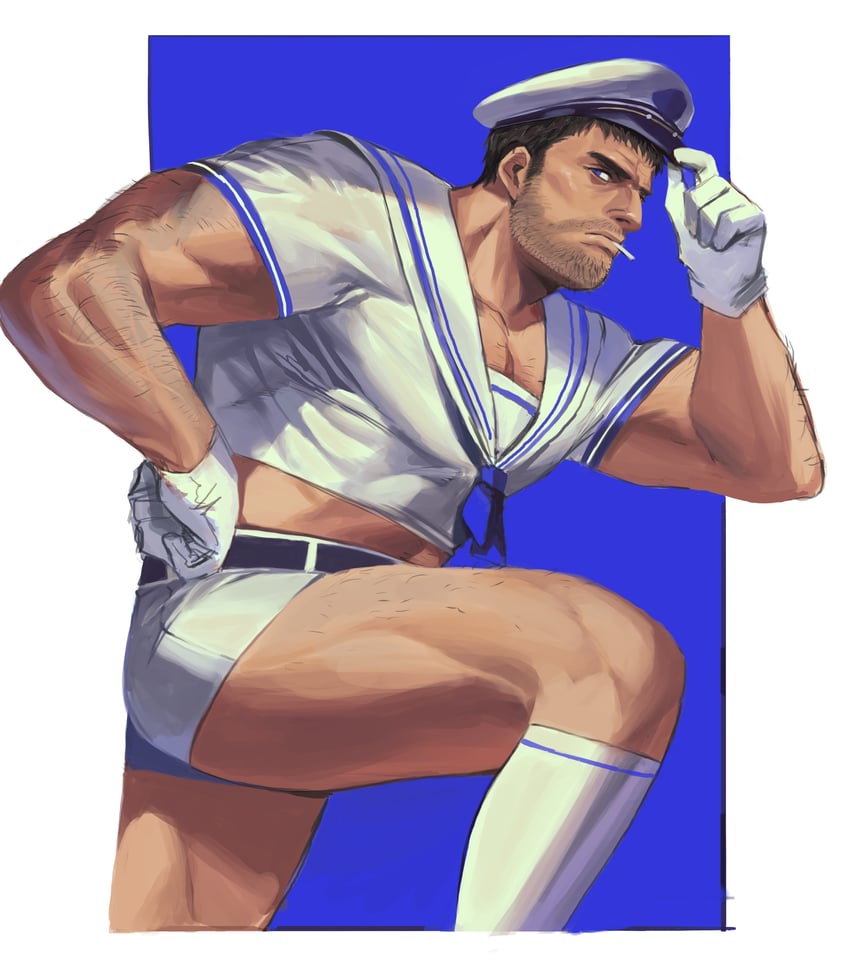 chris redfield (resident evil and 1 more) drawn by on_(isk1812)
