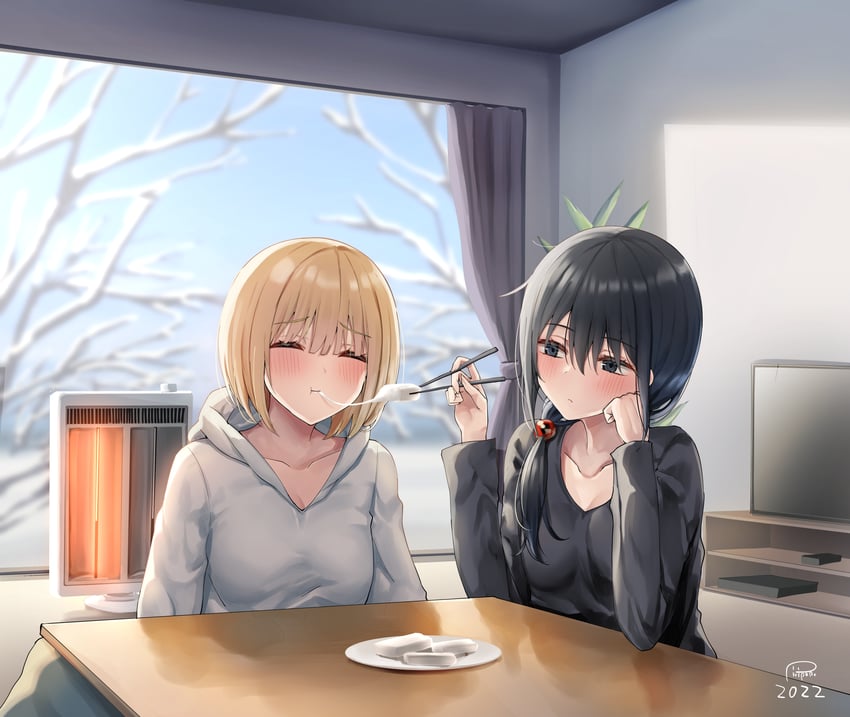 kamioka senri and ameno hitsuka (original) drawn by piripun