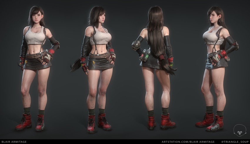 tifa lockhart (final fantasy and 1 more) drawn by blair_armitage