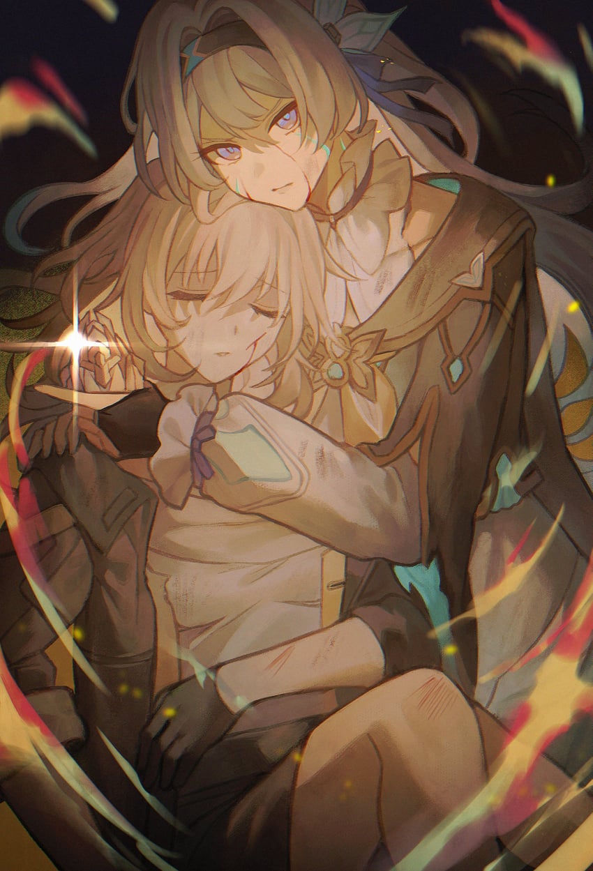 trailblazer, firefly, and stelle (honkai and 1 more) drawn by ikukiri_yuri