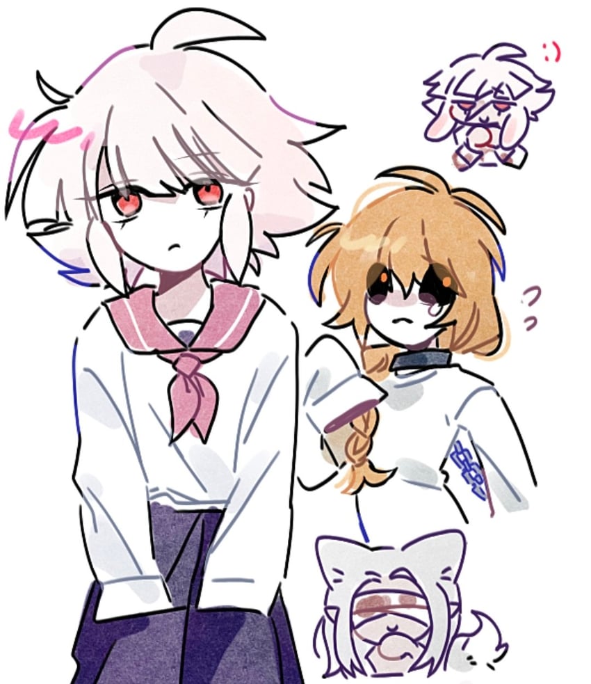 heroine, mr. chopped, and mr. silvair (homicipher) drawn by blueskyuup