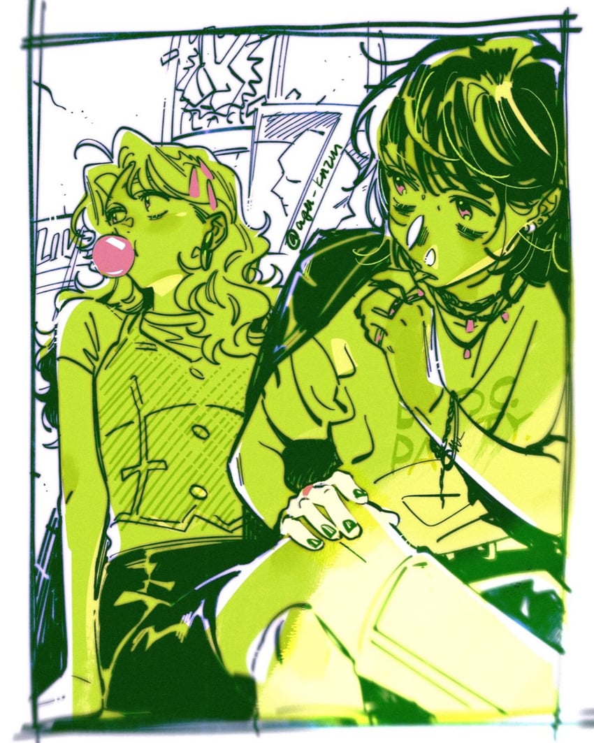 koga mitsuki and oosawa aya (kininatteru hito ga otoko ja nakatta) drawn by arai_sumiko